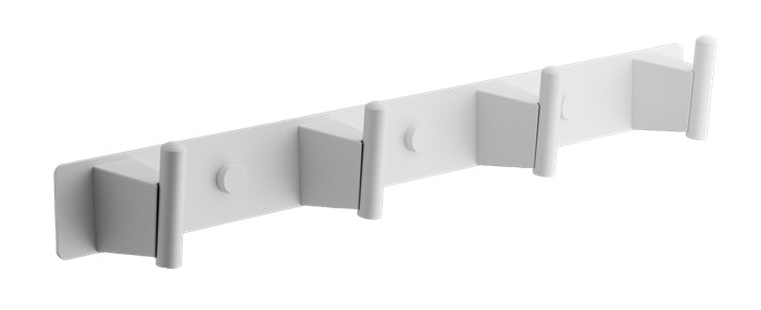 Планка с 4-мя крючками BELZ белый (B91515-4) B91515-4