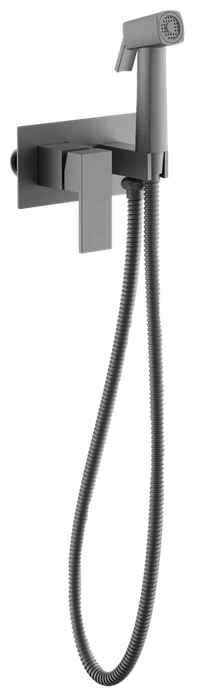 Смеситель BELZ с гигиенической лейкой оружейная сталь (B55808-3) B55808-3