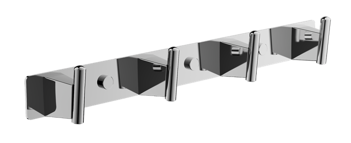 Планка с 4-мя крючками BELZ хром (B91115-4) B91115-4