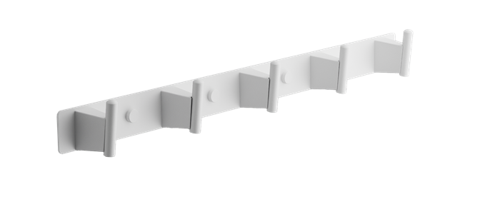 Планка с 5-ю крючками BELZ белый (B91515-5) B91515-5