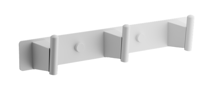 Планка с 3-мя крючками BELZ белый (B91515-3) B91515-3