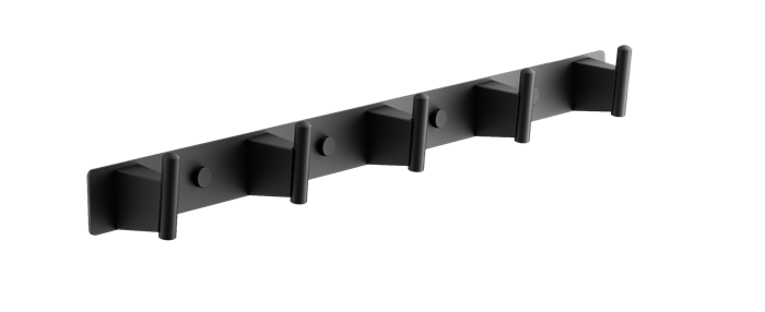 Планка с 5-ю крючками BELZ черный (B91415-5) B91415-5