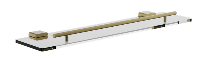 Полка стеклянная BELZ брашированное золото (B90807) B90807