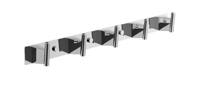 Планка с 5-ю крючками BELZ хром (B91115-5) B91115-5
