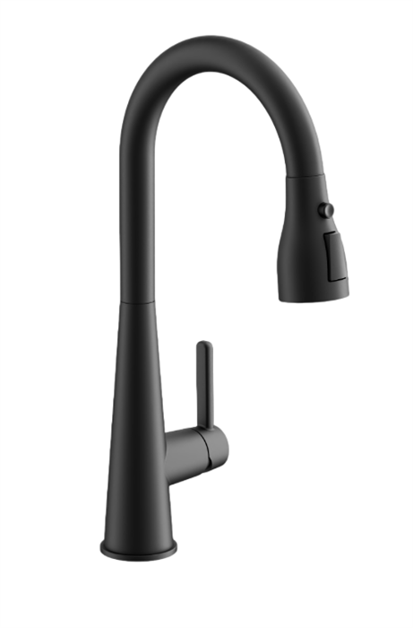 Смеситель для кухни BELZ выдвижной излив, нержавеющая сталь, черный (B74816-7) B74816-7