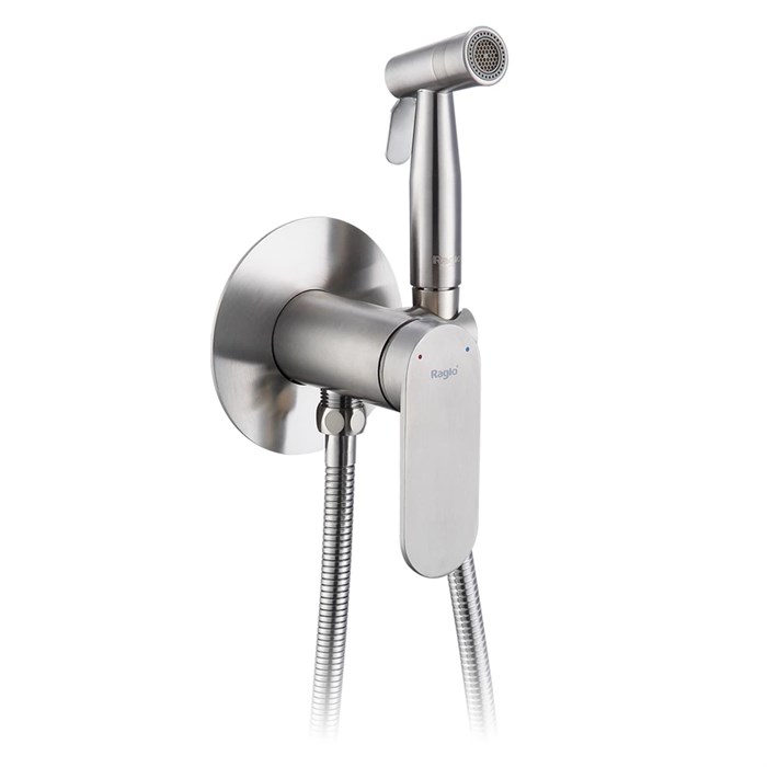 Смеситель Raglo с гигиеническим душем встраиваемый, сатин (R10.52.05) R10.52.05
