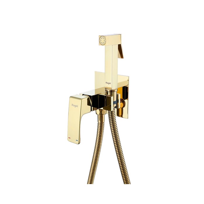 Смеситель Raglo с гигиеническим душем встраиваемый, золото (R01.52.23) R01.52.23