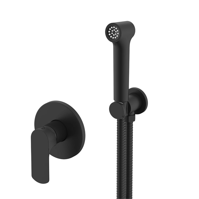 Смеситель Raglo с гигиеническим душем встраиваемый, черный (R03.53.06) R03.53.06