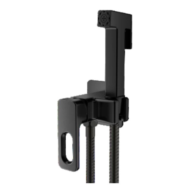 Смеситель Raglo с гигиеническим душем встраиваемый, черный (R51.52.06) R51.52.06