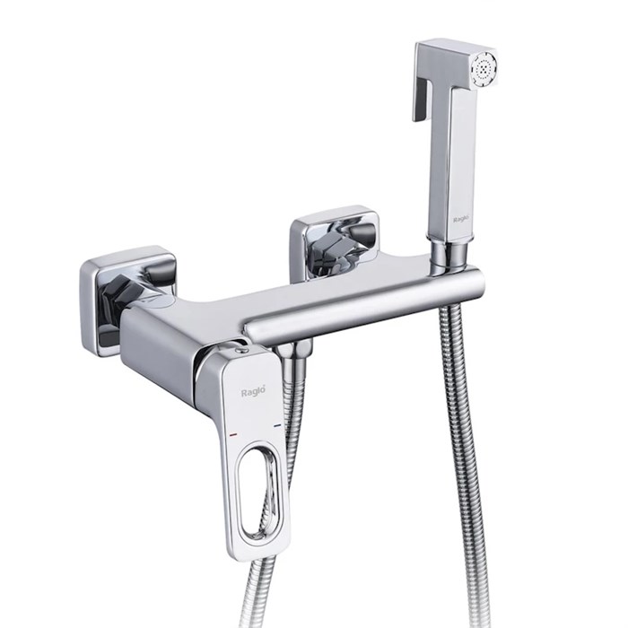 Смеситель Raglo с гигиеническим душем настенный, хром (R51.51) R51.51