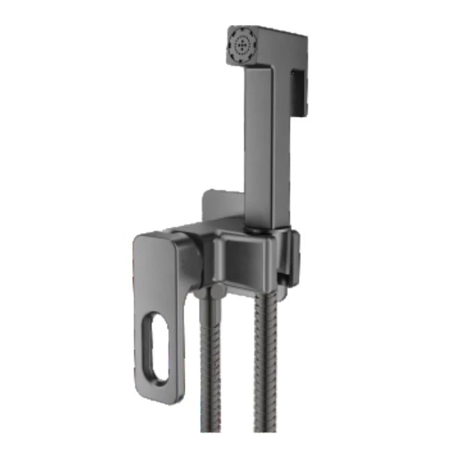 Смеситель Raglo с гигиеническим душем встраиваемый, графит (R51.52.09) R51.52.09