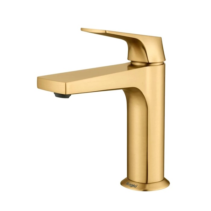 Смеситель Raglo для раковины монолитный, сатин золотой (R07.10.03) R07.10.03 - фото 209593
