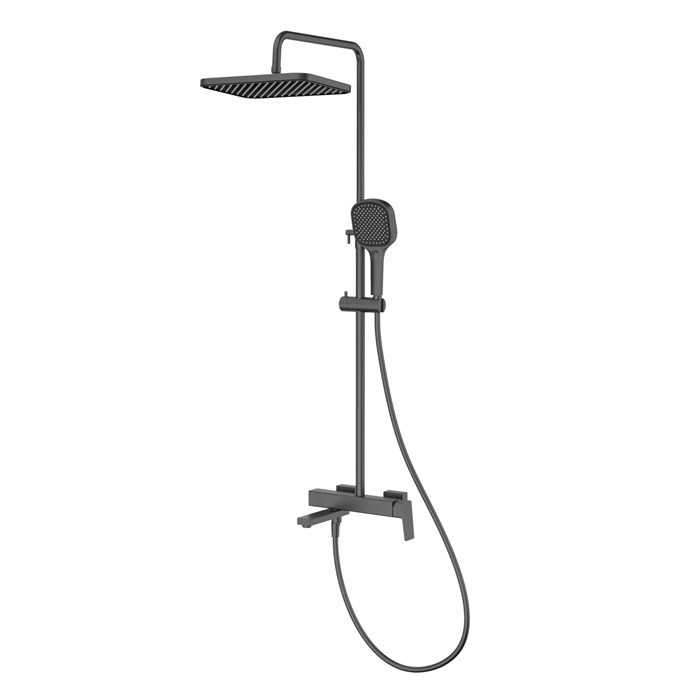 Душевая система Raglo для ванны и душа излив поворотный 15 см, графит (R30.24.09) R30.24.09 - фото 209595