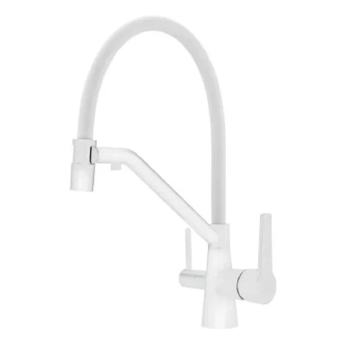 Смеситель Raglo для кухни с подключением к фильтру съёмный гибкий излив с магнитным фиксатором, белый (R80.62.08) R80.62.08