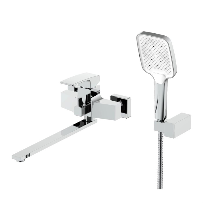 Смеситель Raglo для ванны и душа универсальный поворотный излив 30 см, хром (R01.22) R01.22