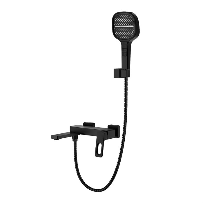 Смеситель Raglo для ванны и душа настенный излив поворотный 15 см, черный (R51.30.06) R51.30.06