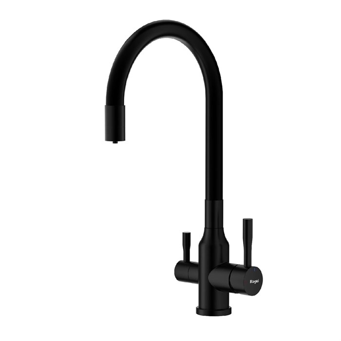 Смеситель Raglo для кухни с подключением к фильтру излив гибкий поворотный, черный (R81.64.06) R81.64.06