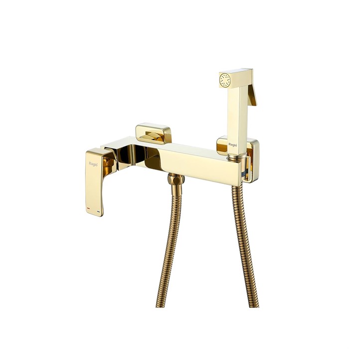 Смеситель Raglo с гигиеническим душем настенный, золото (R01.51.23) R01.51.23