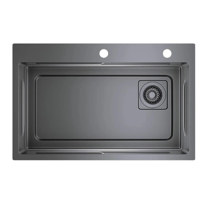 Кухонная мойка Raglo R702.7246.09 из стали в базу от 80см, графит R702.7246.09
