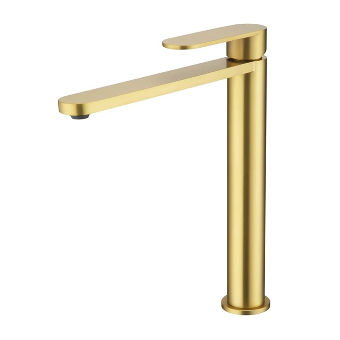 Смеситель Raglo для раковины высокий монолитный, сатин золотой (R10.15.03) R10.15.03 - фото 210618