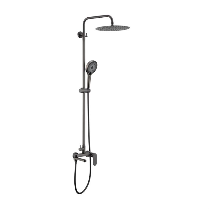 Душевая система Raglo для ванны и душа излив поворотный 15 см, графит (R10.24.09) R10.24.09