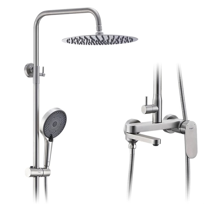 Душевая система Raglo для ванны и душа излив поворотный 15 см, сатин (R10.24.05) R10.24.05