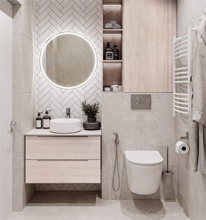 Тумба со столешницей подвесная BelBagno ETNA 80 Rovere Grigio 195242