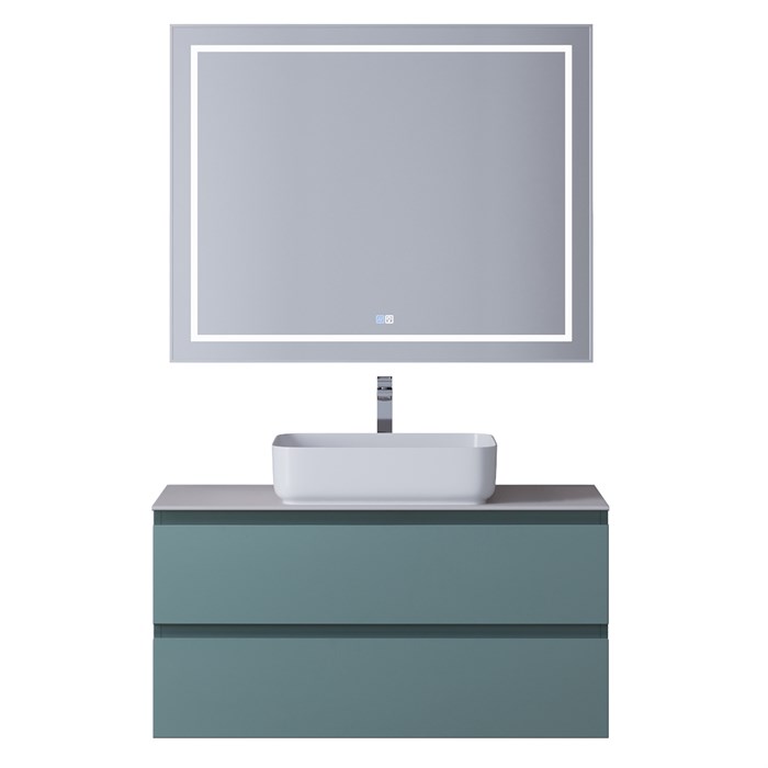 Тумба со столешницей подвесная BelBagno KRAFT 100 Голубой Матовый, столешница KEP-100-BO 204864