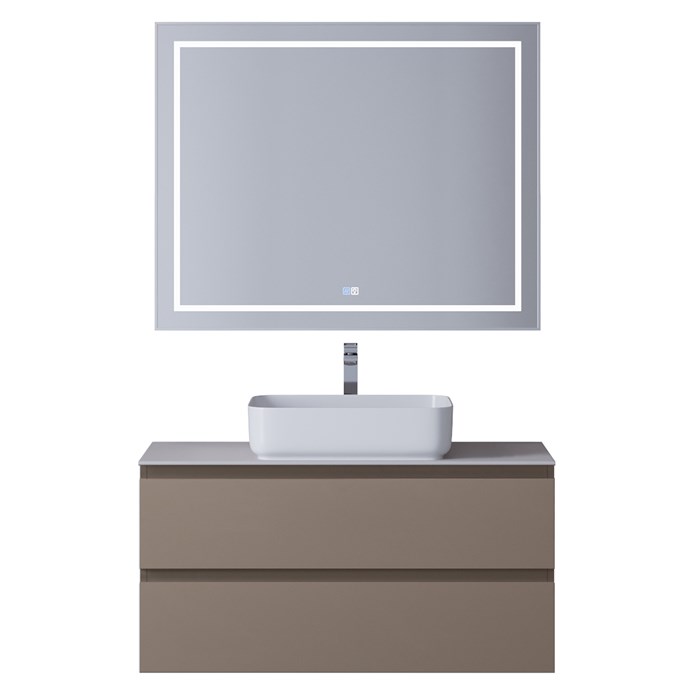 Тумба со столешницей подвесная BelBagno KRAFT 100 Бежевый матовый, столешница KEP-100-BO 204836