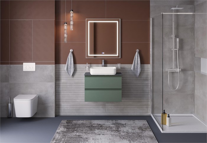 Тумба со столешницей подвесная BelBagno KRAFT 60 Еловый Матовый, столешница KEP-60-GRN 204715