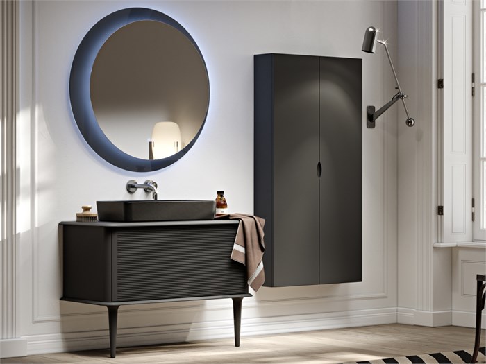 Тумба со столешницей подвесная CEZARES IDRA 98 Nero opaco, столешница Nero opaco 55834 Nero opaco 203641