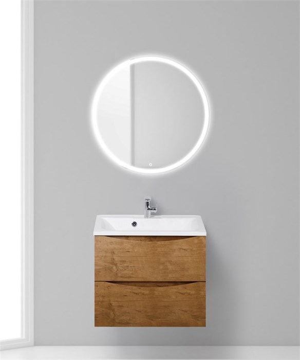 Тумба с раковиной подвесная BelBagno MARINO 65 Rovere Nature, раковина белая 201951