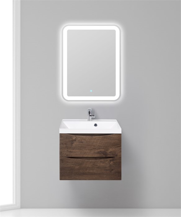 Тумба с раковиной подвесная BelBagno MARINO 60 Rovere Moro, раковина белая 201940