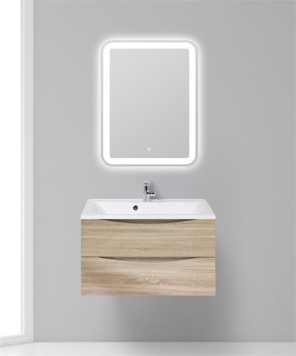 Тумба с раковиной подвесная BelBagno MARINO 80 Rovere Bianco, раковина белая 201926