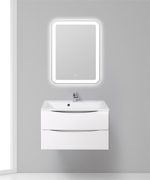 Тумба с раковиной подвесная BelBagno MARINO 80 Bianco Lucido, раковина белая 201902