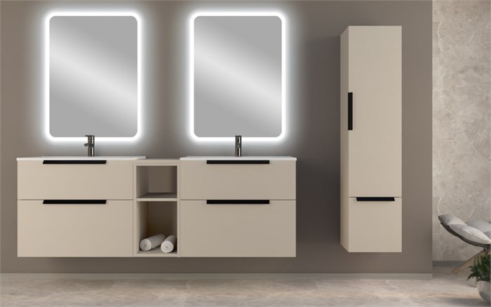 Тумба с раковиной подвесная CEZARES URBAN 74 Spatolato Bianco 200940