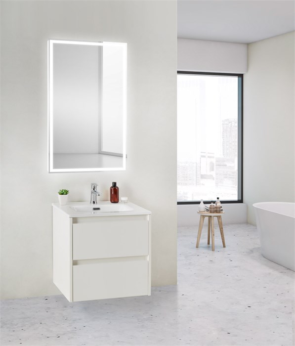 Тумба с раковиной подвесная BelBagno KRAFT 39 50 Bianco Opaco, раковина белая 193983
