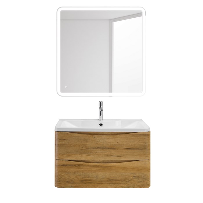 Тумба с раковиной подвесная BelBagno ACQUA 100 Rovere Rustico, раковина белая 193900