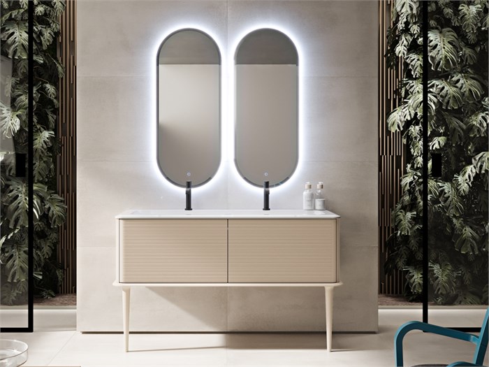 Тумба с раковиной подвесная CEZARES IDRA 144 Cotone, раковина белая 50265 203647