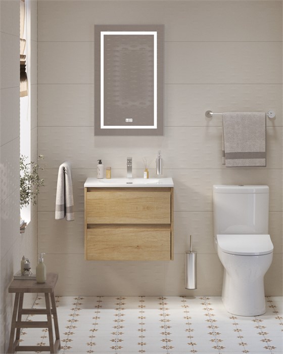 Тумба с раковиной подвесная BelBagno KRAFT 39 70 Rovere Nebrasca Nature, раковина белая BB-8099-3-70 202596
