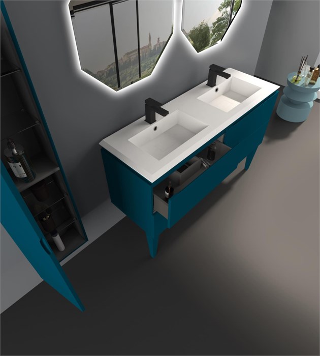 Тумба с раковиной подвесная CEZARES Collection 1973 105 Blu Petrolio 200950