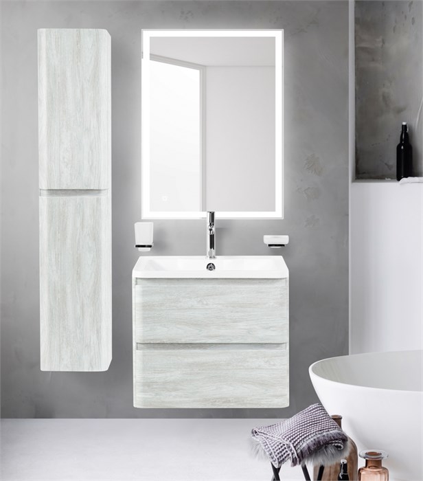Тумба с раковиной подвесная BelBagno ALBANO 70 Rovere Vintage Bianco, раковина белая 199433