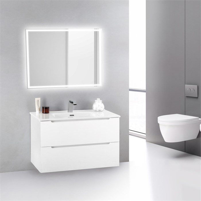 Тумба с раковиной подвесная BelBagno ETNA 39 70 Bianco Lucido, раковина белая 193944