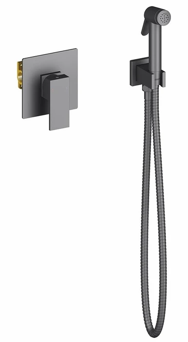 Смеситель встроенный с гигиеническим душем Timo Selene черный (2089/03SM) 2089/03SM