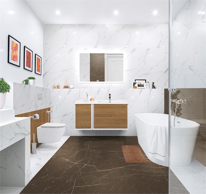 Тумба с раковиной подвесная CEZARES BELLAGIO 106 Rovere Tabacco, правосторонняя 190517