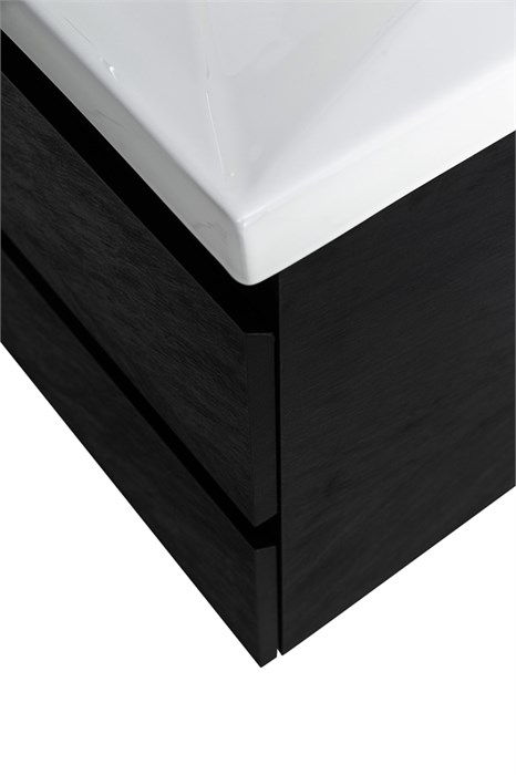 Тумба с раковиной подвесная CEZARES MOLVENO 90 Nero, раковина белая 205926