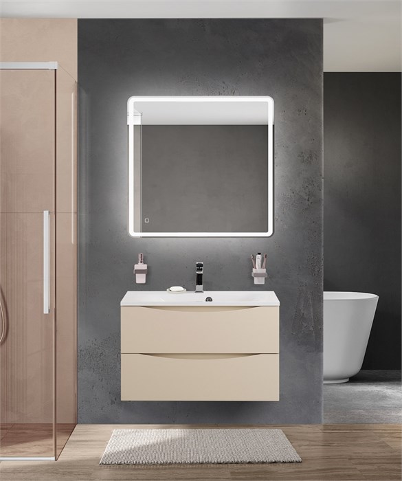 Тумба с раковиной подвесная BelBagno MARINO 80 Crema Opaco, раковина белая BB800/450-LV-MR-FT 202746