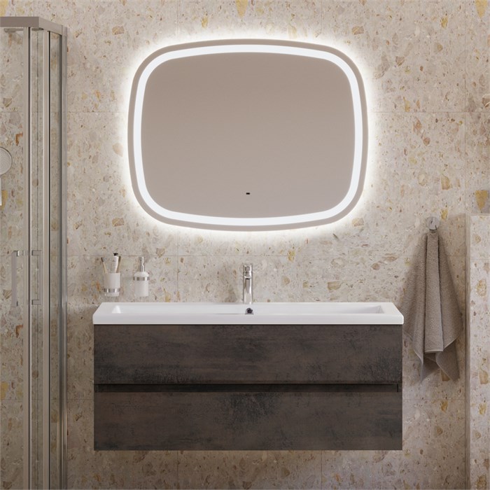 Тумба с раковиной подвесная CEZARES MOLVENO 46 120 Ossido, раковина белая  CZR-8070-120 190906