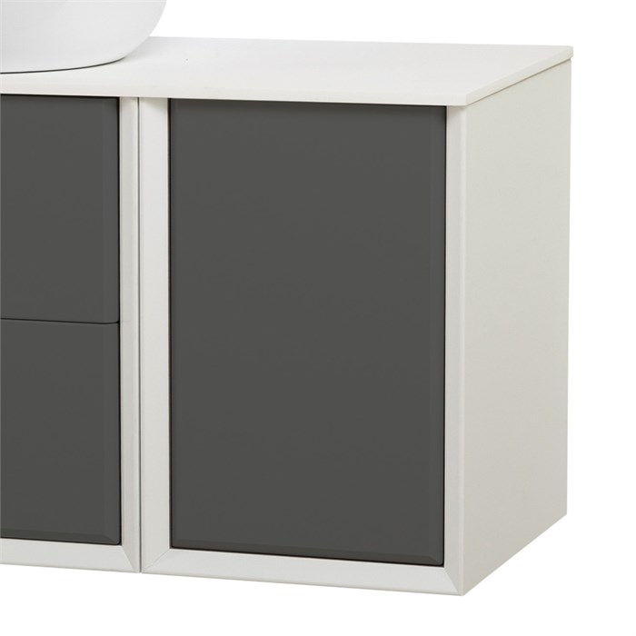 Шкафчик подвесной с одной дверцей, совместимый с базой под раковину CEZARES BELLAGIO 55303 Grigio nuvola 190148