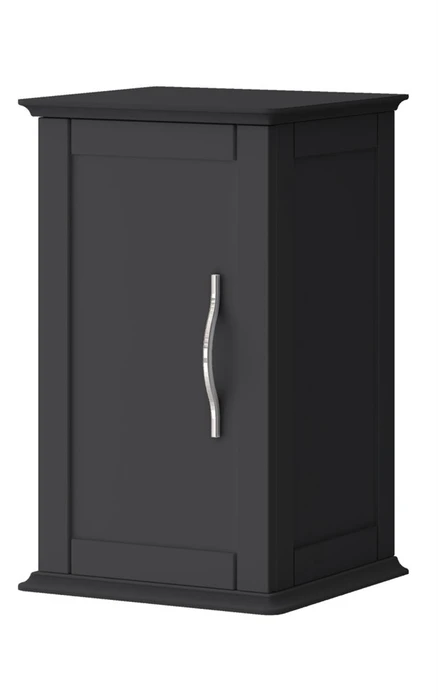 Шкафчик подвесной с одной распашной дверцей, реверсивный CEZARES TIFFANY 54961 Nero grafite 189871